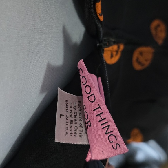 Pumpkin King Maneater Swing Dress in Black And Orange - Vixen by Micheline Pitt - Picture 8 of 8